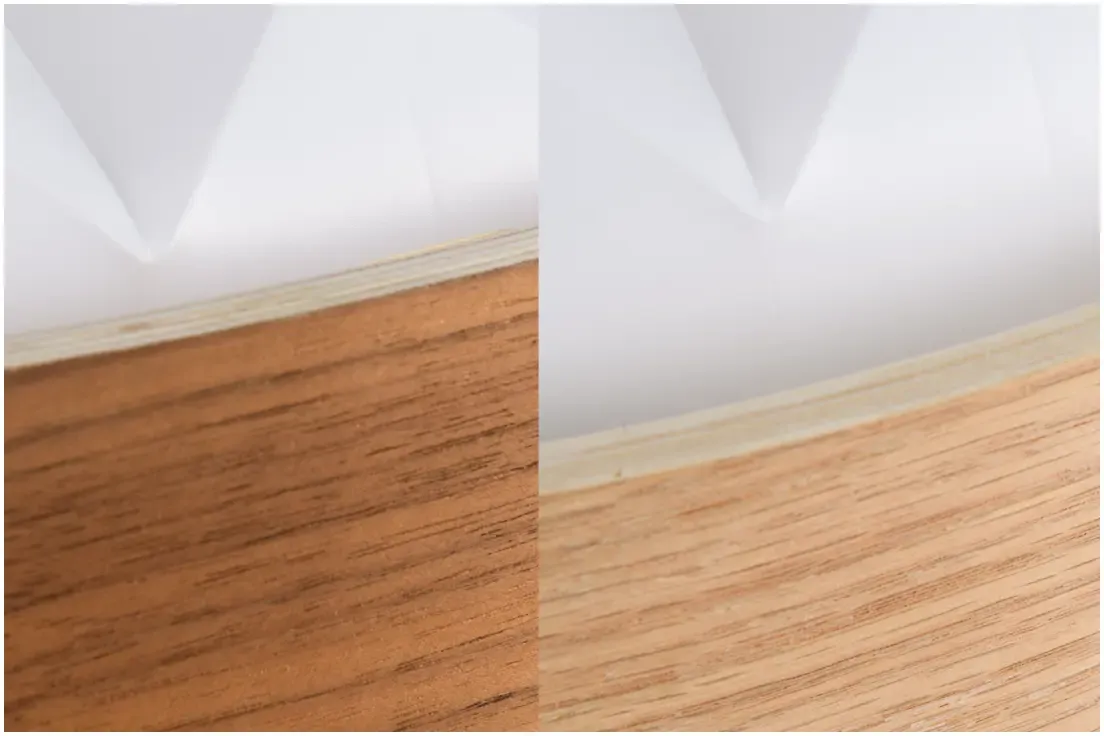 WOOD PLEATS CEILING LIGHT